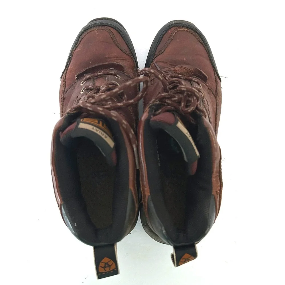 Ariat Terrain ATS Hiking Boots Mens 8.5 Brown Technology Leather Mid Top Work